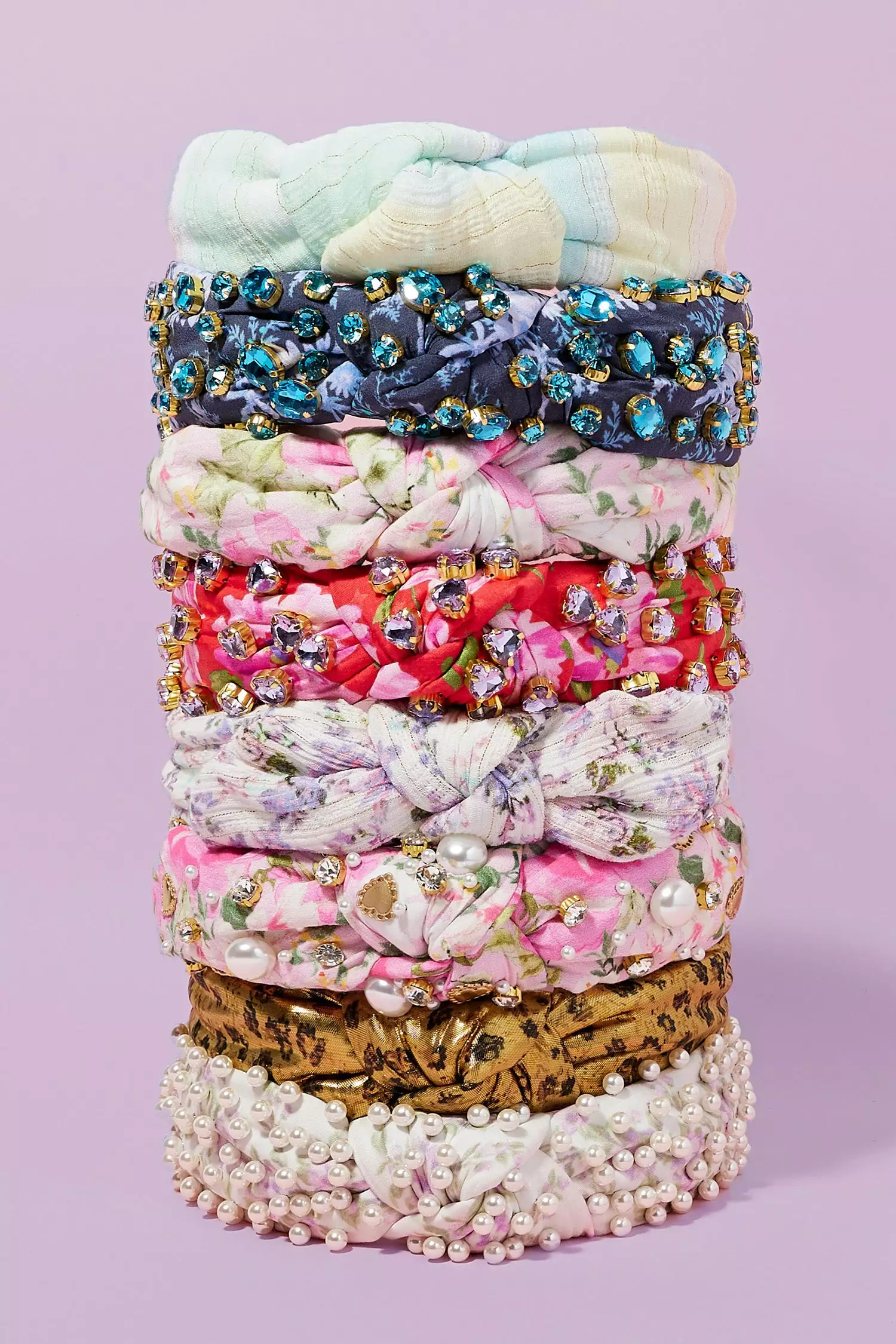 Sale LoveShackFancy X Lele Sadoughi Oval Crystal Knotted Headband 3 Sale LoveShackFancy X Lele Sadoughi Oval Crystal Knotted Headband