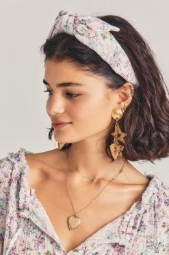 LoveShackFancy X Lele Sadoughi Printed Veronica Bow Headband