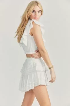 LoveShackFancy Skirts Ruffle Mini Skirt