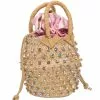 LoveShackFancy Rainbow Pastel Straw Bag